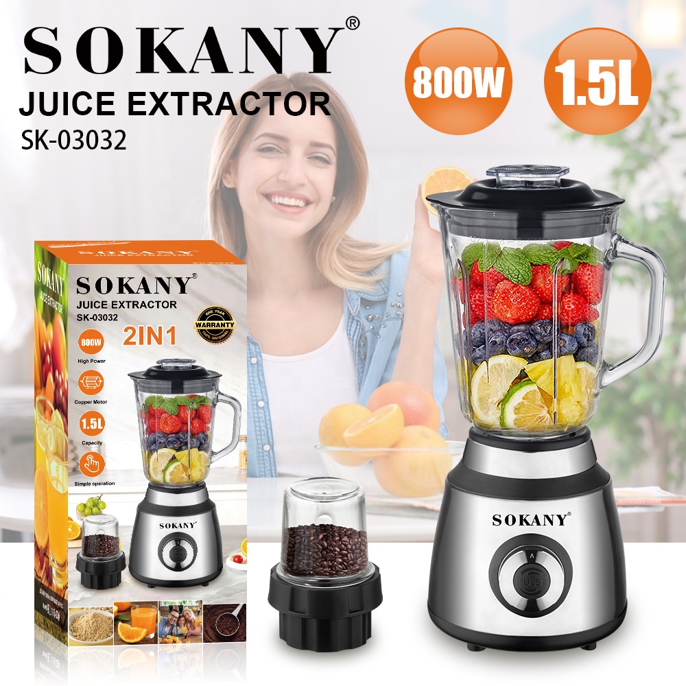 Sokany Multi-function LB-53007 Blender Juicer & Food Processor Set