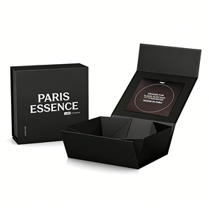 Caja de regalo magnética de lujo estilo libro, plegable, rígida y colapsable, de una pieza, para perfume, con asa. - Product Image 4