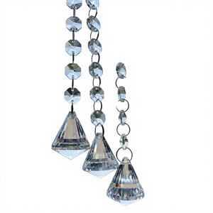 Guirlande de décoration suspendue en forme de larmes de cristal longues, moderne et écologique, pour la décoration intérieure, vente en gros, MH-DS0395 - Product Image 3