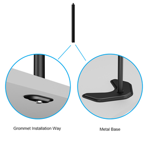 Charmount – <span class=keywords><strong>support</strong></span> de Double moniteur <span class=keywords><strong>PC</strong></span> réglable en hauteur, <span class=keywords><strong>support</strong></span> de Double moniteur autoportant - Product Image 3