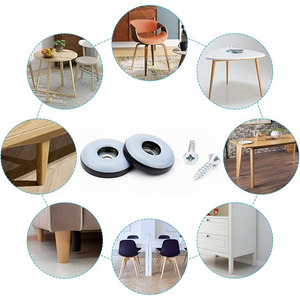 Planeurs de chaise à visser avec glissières de pieds de meubles en PTFE Tapis de sol en bois dur Patins de chaise Patins mobiles pour pieds de meubles - Product Image 3