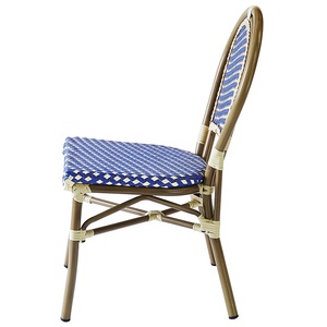 restaurant <span class=keywords><strong>de</strong></span> patio <span class=keywords><strong>de</strong></span> couleur bleue multicolore française chaises <span class=keywords><strong>de</strong></span> bistrot <span class=keywords><strong>de</strong></span> rotin en aluminium <span class=keywords><strong>de</strong></span> café extérieur <span class=keywords><strong>de</strong></span> jardin - Product Image 2