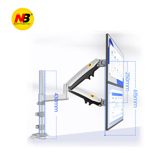 Support de montage mural pour écran LCD double North Bayou NB H180 22-32'' pour ordinateur de bureau - Product Image 2