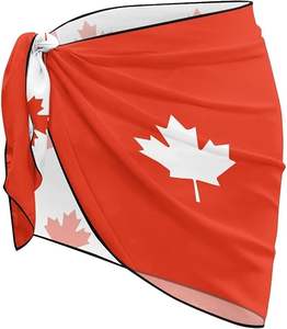Canada Flag Sarong donna copri costume da bagno in Chiffon trasparente Bikini - Product Image 2