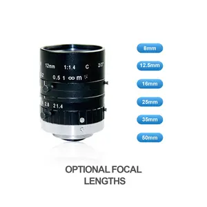 Professional Supplier 0.9um to 1.7um 75mm 50mm Focal Length Near Infrared SWIR Industrial Lens For C mount Camera