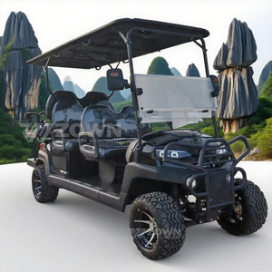 Electric Golf Cart 5-6 Seats Black Roof Cargo <b>Box</b> For Villa Maintenance Use - Product Image 6