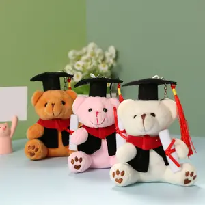 Songshan Toys vente en gros peluches chaudes mini kawaii peluche personnalisée animal en peluche cadeau de graduation ours en peluche porte-clés pour étudiant