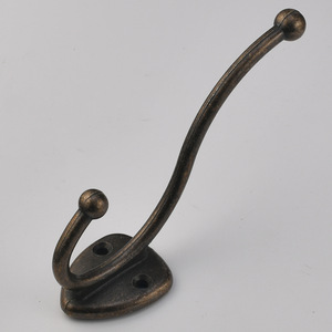 Retro Style Metal Clothes Hook Wall Mount Bronze Black Non Detachable <b>Wardrobe</b> <b>Hardware</b> - Product Image 4