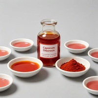 Extrait d'herbes rouge pimenté brillant et lumineux, pigment liquide hydrosoluble de qualité alimentaire pour marinades épicées et sauces pour nouilles, en bouteille/fût