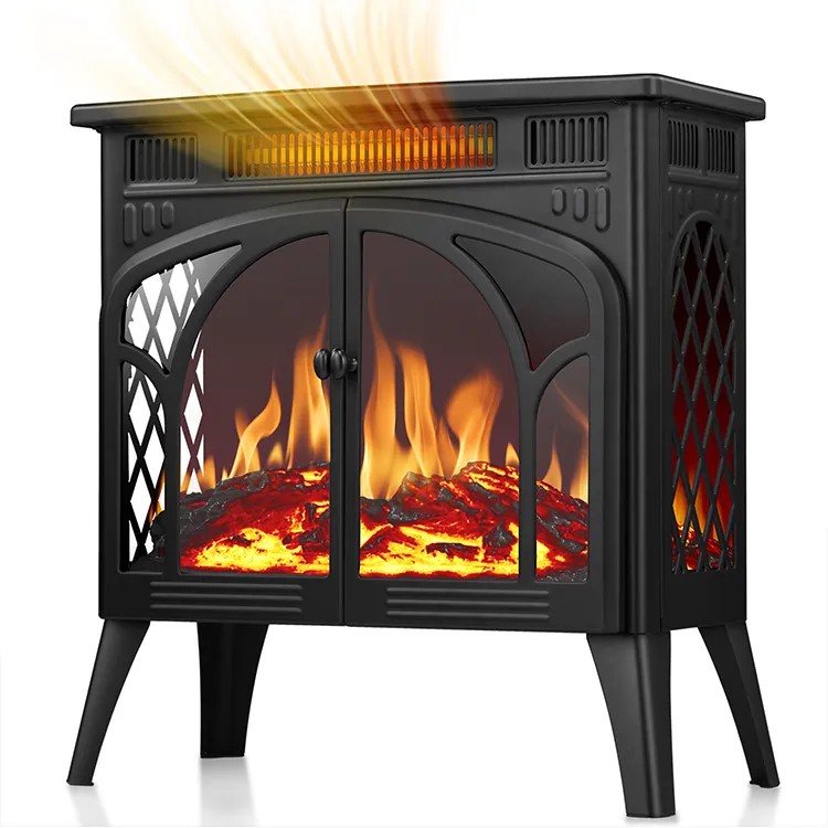 Cold Winter 2024 Space Heating Quickly Removable Wood Burning Log Electric Fireplace Stove Heater