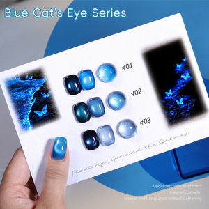 ZRKGEL เจลสีน้ำเงินรุ่นใหม่ 3 สี ปราศจากสาร HEMA/TPO เจลแม่เหล็กแบบ <span class=keywords><strong>Moonlight</strong></span> Cat Eye สะท้อนแสง ลอกออกได้ สำหรับตกแต่งเล็บ - Product Image 6