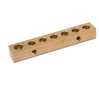 Barre omnibus en laiton de type rail DIN avec bornes à vis et support, 10A