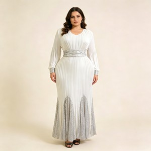 Elegant Styles for Business Buyers: Premium plus size white evening gown  Collection