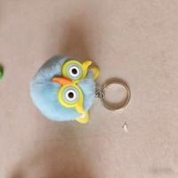 Nouveau porte-clés hibou mignon et moelleux en fausse fourrure de lapin, écologique, pour voiture, sac, cartable, cadeau de fête, Saint-Valentin