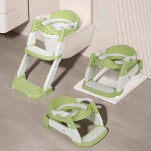 Çok İşlevli 3 in 1 çocuk tuvalet lazımlık tuvalet eğitimi koltuğu adım dışkı katlanır lazımlık sandalye ile merdiven tuvalet merdiveni - Product Image 6