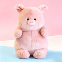 Peluche personnalisée de la série Lazy : Cochon, Renard, Raton laveur, Pingouin – Cadeau pour enfants