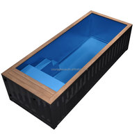 Piscine conteneurisée en FRP, piscine conteneurisée de 20 pieds avec bord infini
