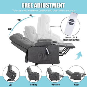 Moderne Ergonomische Trillingen Warmte <span class=keywords><strong>Massage</strong></span> Lounge Stoel Usb Oplaadmogelijkheden Elektrische Schommelfunctie Stof Woonkamer Gebruik - Product Image 4