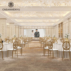 Chaises de banquet de mariage <span class=keywords><strong>en</strong></span> fer industriel |   Meubles de salle à manger <span class=keywords><strong>en</strong></span> métal pour événements d'hôtel, intérieur et extérieur - Product Image 3