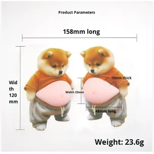 Hot-selling Cute Pet Dog Belly Fat Squeeze Anti-Stress Decompression Toy 3D Sticker Fun for Youth Slow Rising Anxiety Relief - Product Image 5