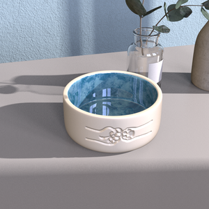 Mangkuk hewan peliharaan keramik kustom mewah untuk kucing dan anjing grosir mangkuk makanan hewan peliharaan kelas atas dengan Logo khusus - Product Image 5