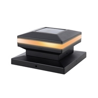 Lampes à pilier LED solaires étanches IP44, garantie 1 an, construction en ABS pour utilisation en extérieur dans les jardins, éclairage extérieur