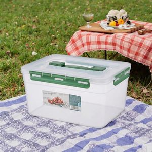 Recipiente Clásico Transparente Portátil Hermético Multifuncional para Almacenamiento de Alimentos, Rectangular, de PP, para Refrigerador - Product Image 4