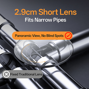 Endoscope Camera HD with 8 Adjustable LED Lights Semi Rigid Snake for iOS Android Single Lens Camera Inspection Borescope - Product Image 5