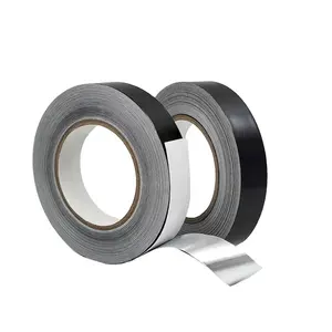 Produits auto-adhésifs de bande de blindage de mylar de papier d'aluminium noir de résistance à hautes températures