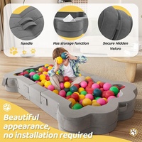 Lit de voyage pliable 2-en-1 pour enfants, matelas portable pour repos et jeux en extérieur, idéal pour les voyages en voiture - Vente chaude