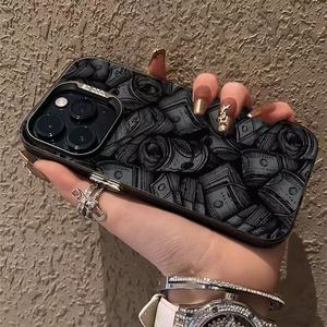 Funda para Teléfono 17 Pro Max con Diseño de Billetes de Dólar y Animales, Compatible con 16/15/14, Texto 13, Electrochapada, Antihuellas - Product Image 4