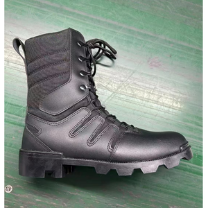 Bottes tactiques longues en cuir pleine fleur personnalisées DFS16, haute qualité, bottes de randonnée tactiques PDRM, hauteur cheville - Product Image 4