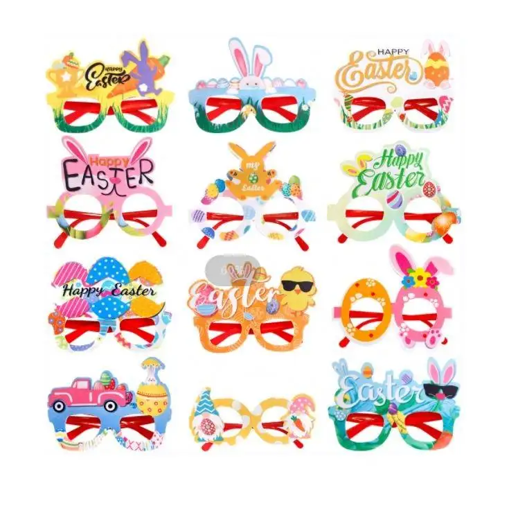 Goedkope Kawaii Easter Bril Dress Up Volwassen Vakantie Feest Decoratie Bunny Egg Konijn Bril Frame Easter Cadeaus Voor Kinderen
