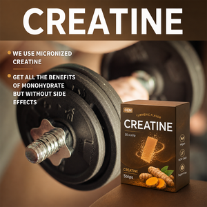 Tiras de Creatina Monohidrato de Disolución Rápida OEM, Tiras Orales de Creatina Monohidrato de Disolución Rápida para Energía Pre-Entrenamiento - Product Image 4