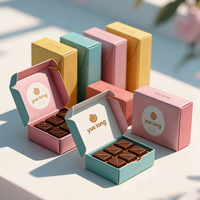 Boîtes cadeaux en carton rigide personnalisées avec logo, aimantées, avec séparateurs, pour chocolats faits main et aliments