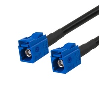 Cable Coaxial RF de Baja Pérdida Personalizado, Conector FAKRA Z Hembra a Hembra, para Cámara Automotriz