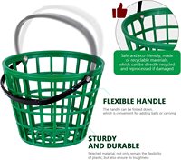 Panier de transport pour balles de golf en plastique de haute qualité, capacité 50, 75, 100, 150 balles, conteneur de rangement pour balles de golf avec poignée pour le practice.