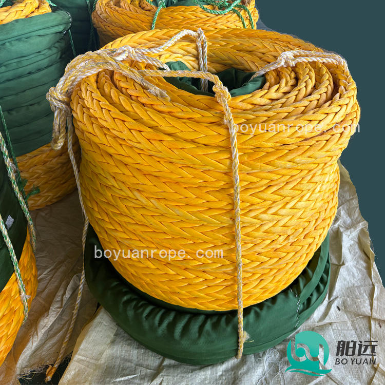 HMPE Mooring Rope 12 Strand UHMWPE Ultra High Molecular Weight ...
