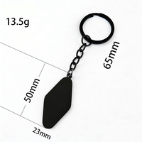 Ywyougang Rhombus Blanko Edelstahl Schlüsselanhänger mit Lasergravur Geometrischer Anhänger Schlüsselring Tägliches individuelles Logo Geschenk