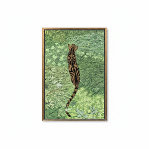 Elegant Safari Tiger Canvas Print, Personalized Gift for Him,GOLD <b>FRAMED</b> CANVAS - Product Image 2