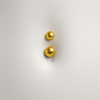 Piercings de Ombligo con Bola de Oro Amarillo JJ Bravo al por Mayor, Bonitos, de 9k, 10k, 14k, 18k, con Poste de 12mm para Mujeres y Hombres, Regalo