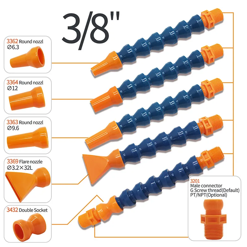 Насадка воздушного давления серии 3/8, регулируемый шланг для охлаждения воды, инструмент для регулировки трубы