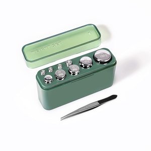 Ensembles de poids d'étalonnage d'équilibre de balance numérique de haute qualité 9 pièces pince à épiler en acier inoxydable OEM ODM 1g 2g 5g 10g 20g 50g 100g - Product Image 1