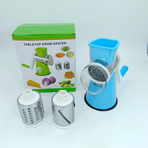 Râpe <span class=keywords><strong>à</strong></span> fromage rotative avec coupe-légumes 3-en-1 amélioré <span class=keywords><strong>Manivelle</strong></span> Déchiqueteuse <span class=keywords><strong>à</strong></span> fromage multi-usages Base d'aspiration forte - Product Image 1