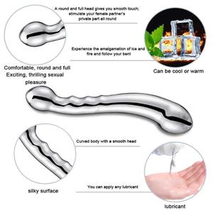 Double Ended Dildo Sexspielzeug für Frauen Männer Metall G-Punkt Massage gerät Edelstahl Prostata Massage Anal Zauberstab für Erwachsene <span class=keywords><strong>Sex</strong></span> spiel % - Product Image 5