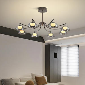 Lámpara colgante nórdica de Arte de gama alta de lujo, lámpara de hierro Simple, lámpara colgante LED de cristal minimalista - Product Image 3