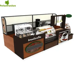 2021 sıcak satış kahve dükkanı mobilyası perakende kahve aperatif Bar sayacı fikirleri Modern Fast Food Booth ve içecek durak satılık