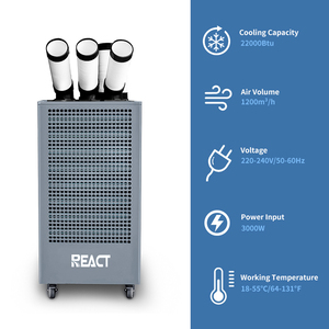 Xách tay 22000BTU công nghiệp điều hòa không khí cho không gian mở di động AC thiết bị với Core thành phần động cơ - Product Image 2