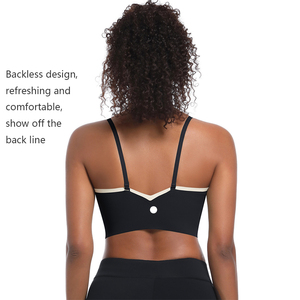 XW-7042 Vente en gros Fitness Personnalisé Spaghetti Strap Col Rond Sportswear Plus La Taille Dos Nu Yoga Gym Femmes Soutiens-Gorge De <span class=keywords><strong>Sport</strong></span> - Product Image 3