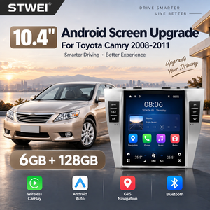 Autoradio Android STWEI 10,4 pouces pour Toyota Camry 2008-2011, CarPlay sans fil, Android Auto, navigation GPS, lecteur multimédia - Product Image 1